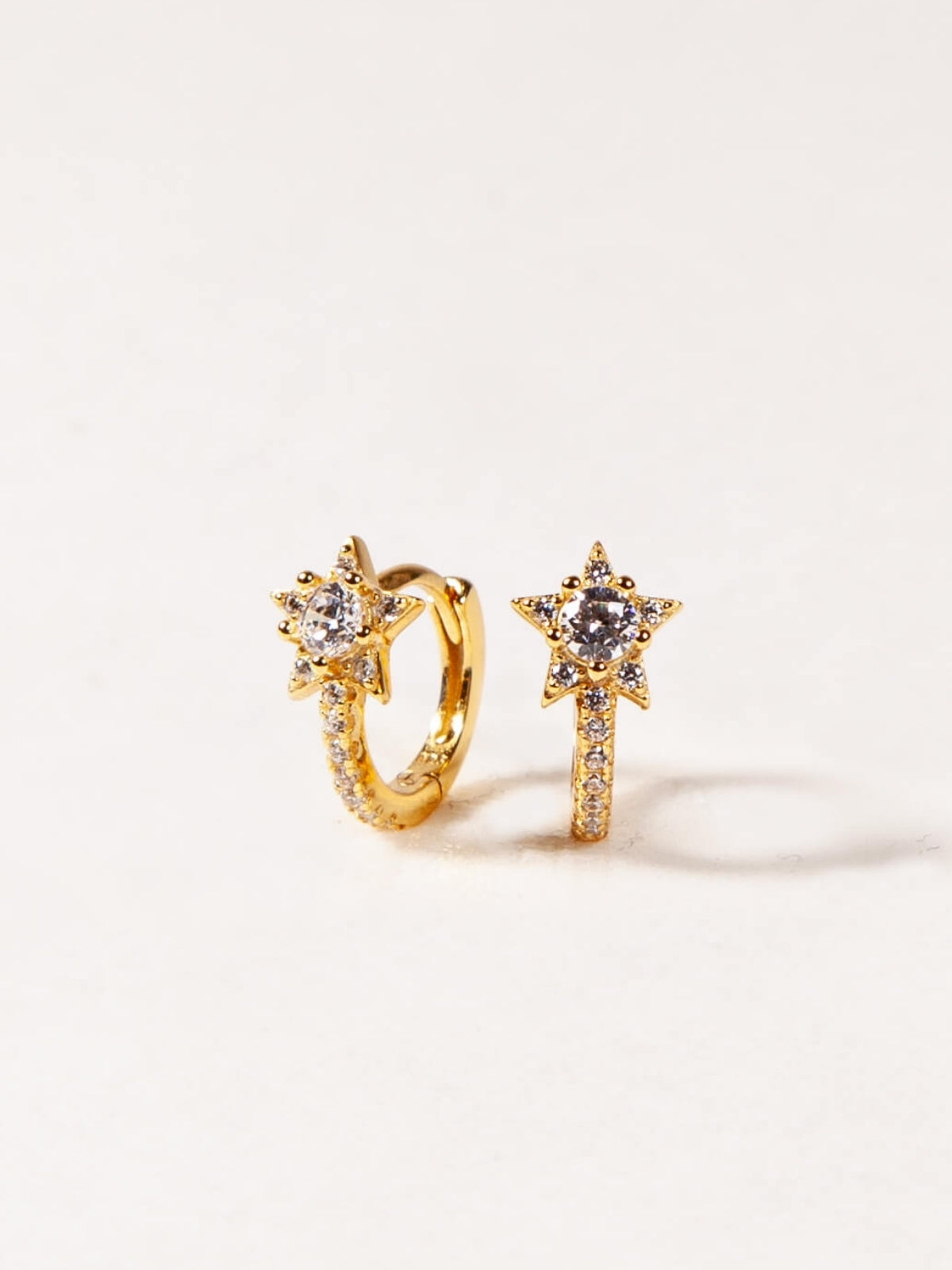 Star Pavé Huggies