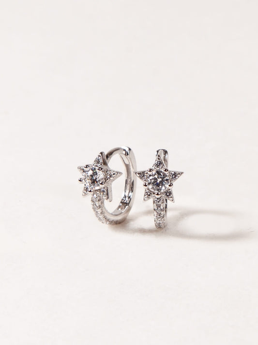 Star Pavé Huggies