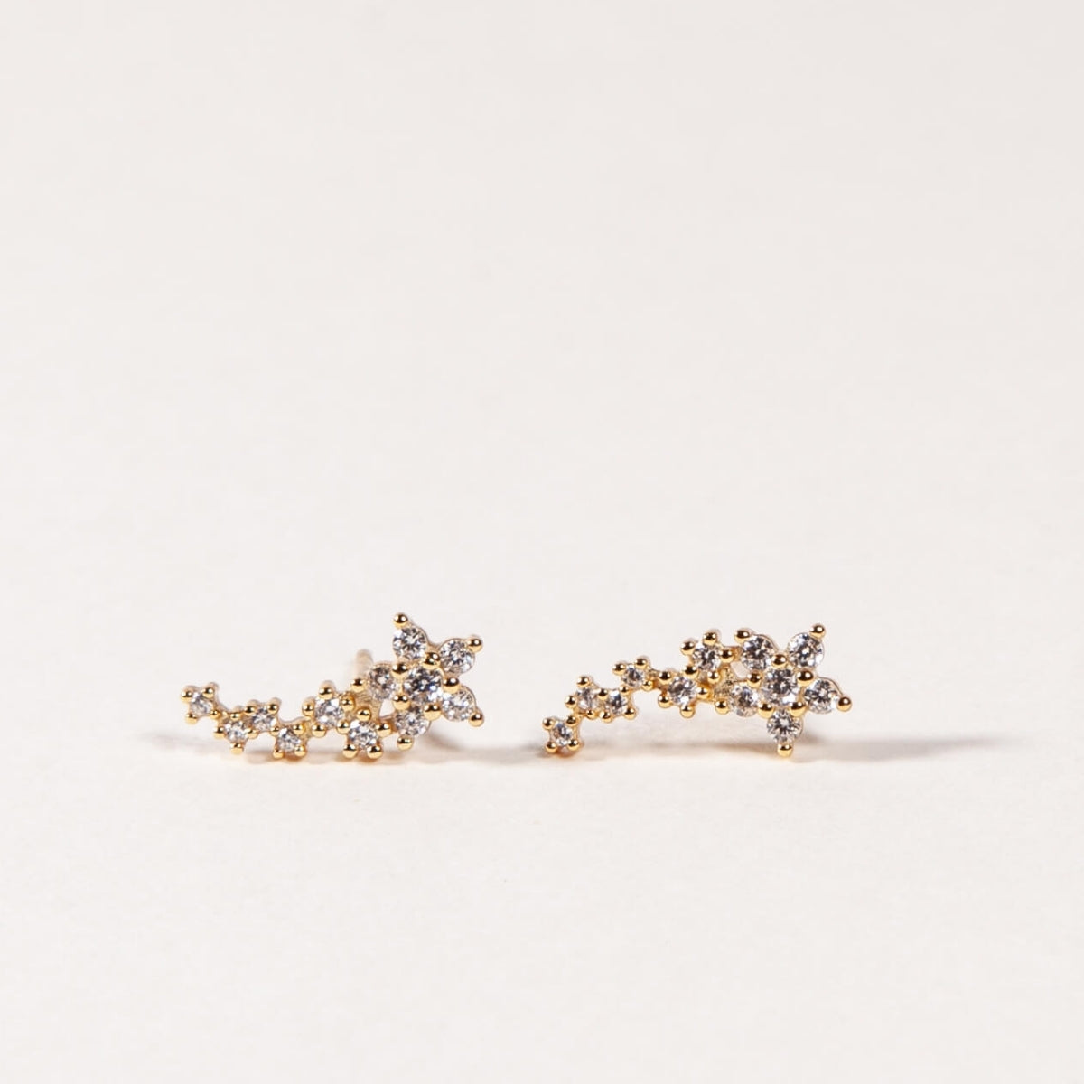 Flowers Studs Ear Climber