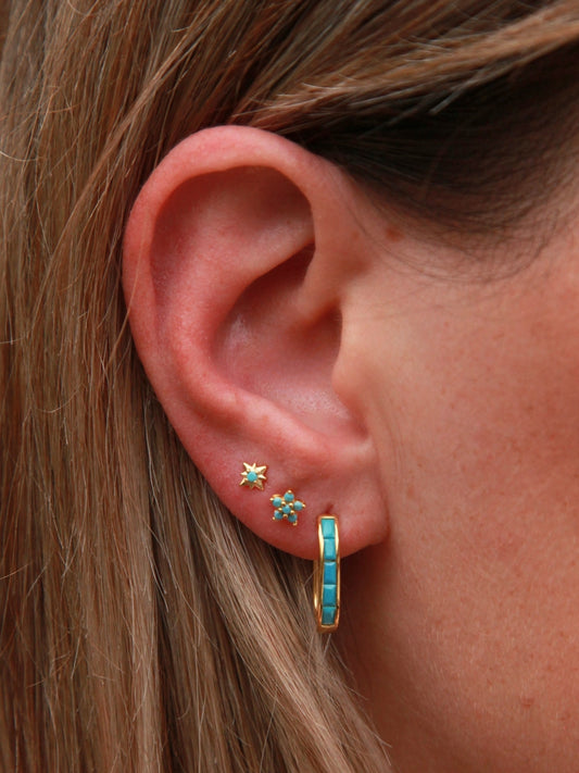 Flower Studs with Ball Backs