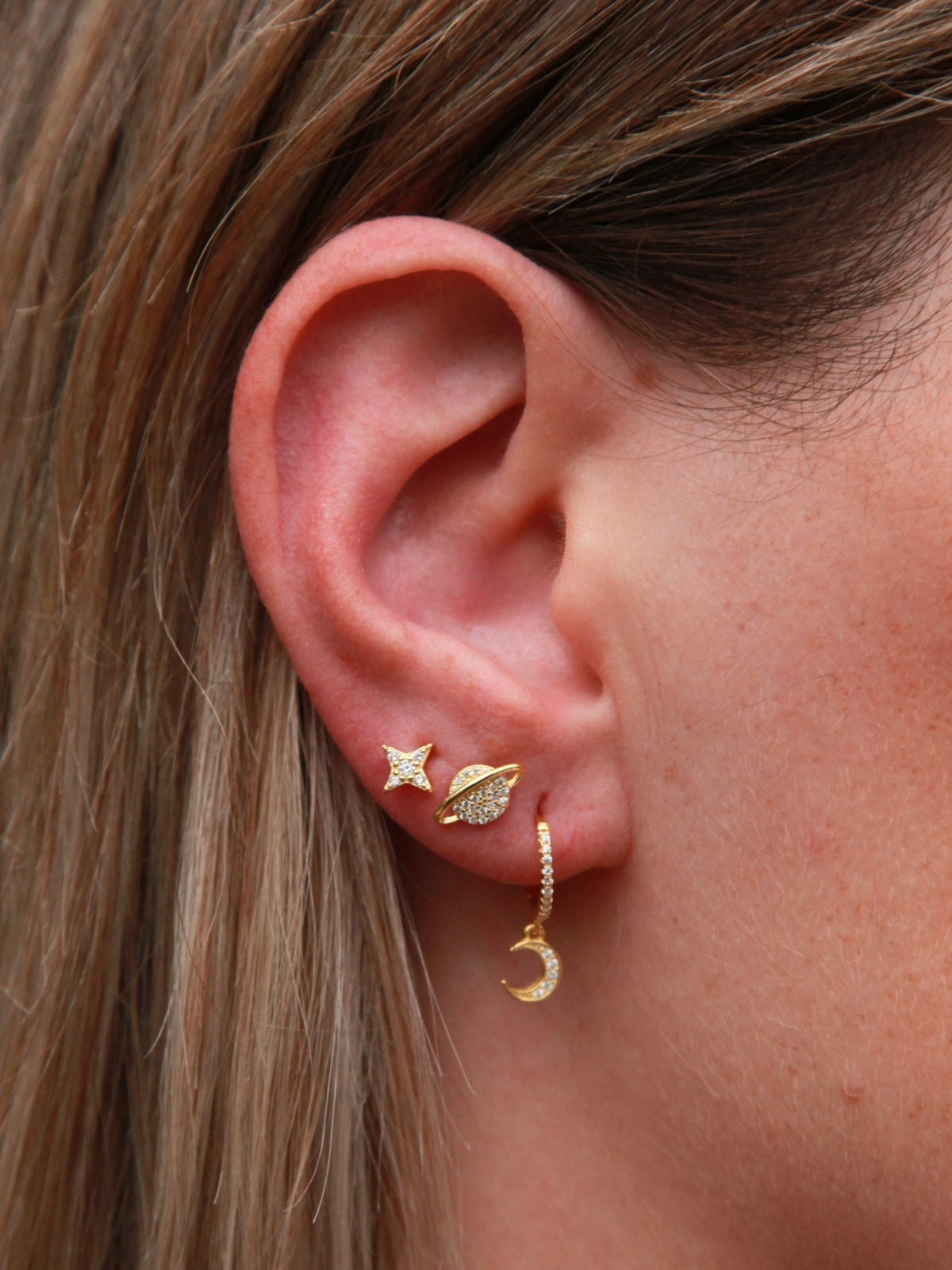 Saturn & Star Ball Back Studs