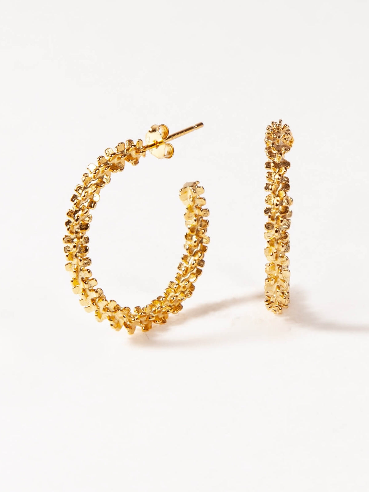 Textured Spike Hoops