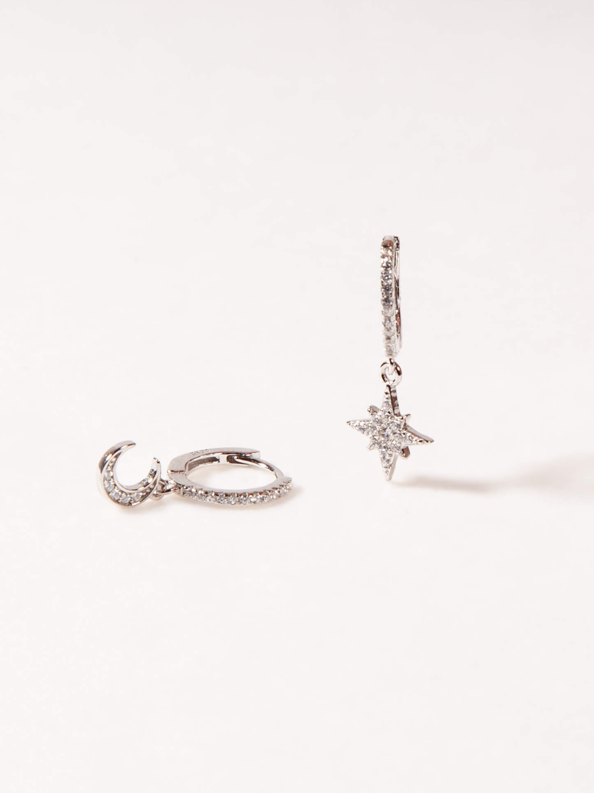 Moon & Star Charm Huggies