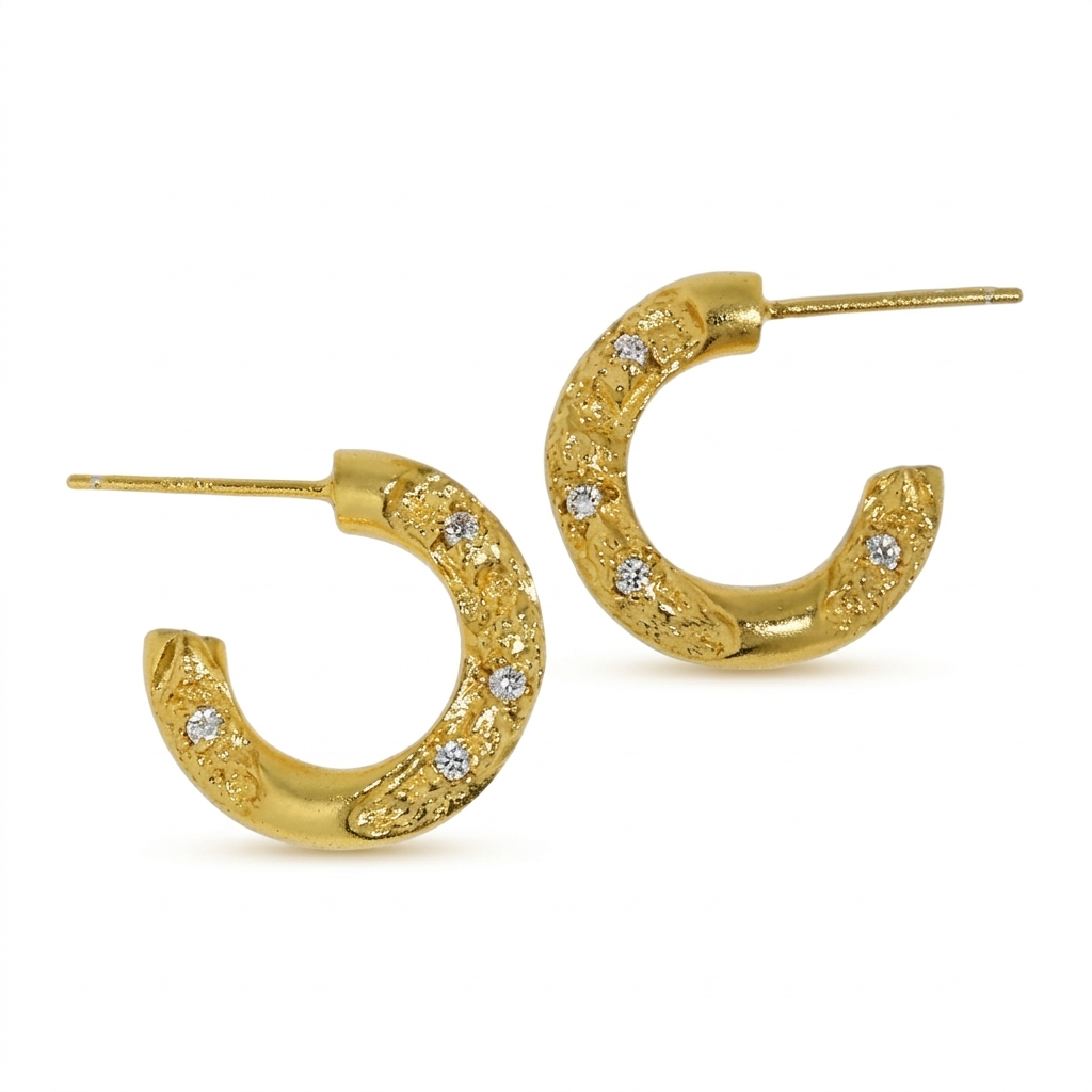 Textured Spark Hoops