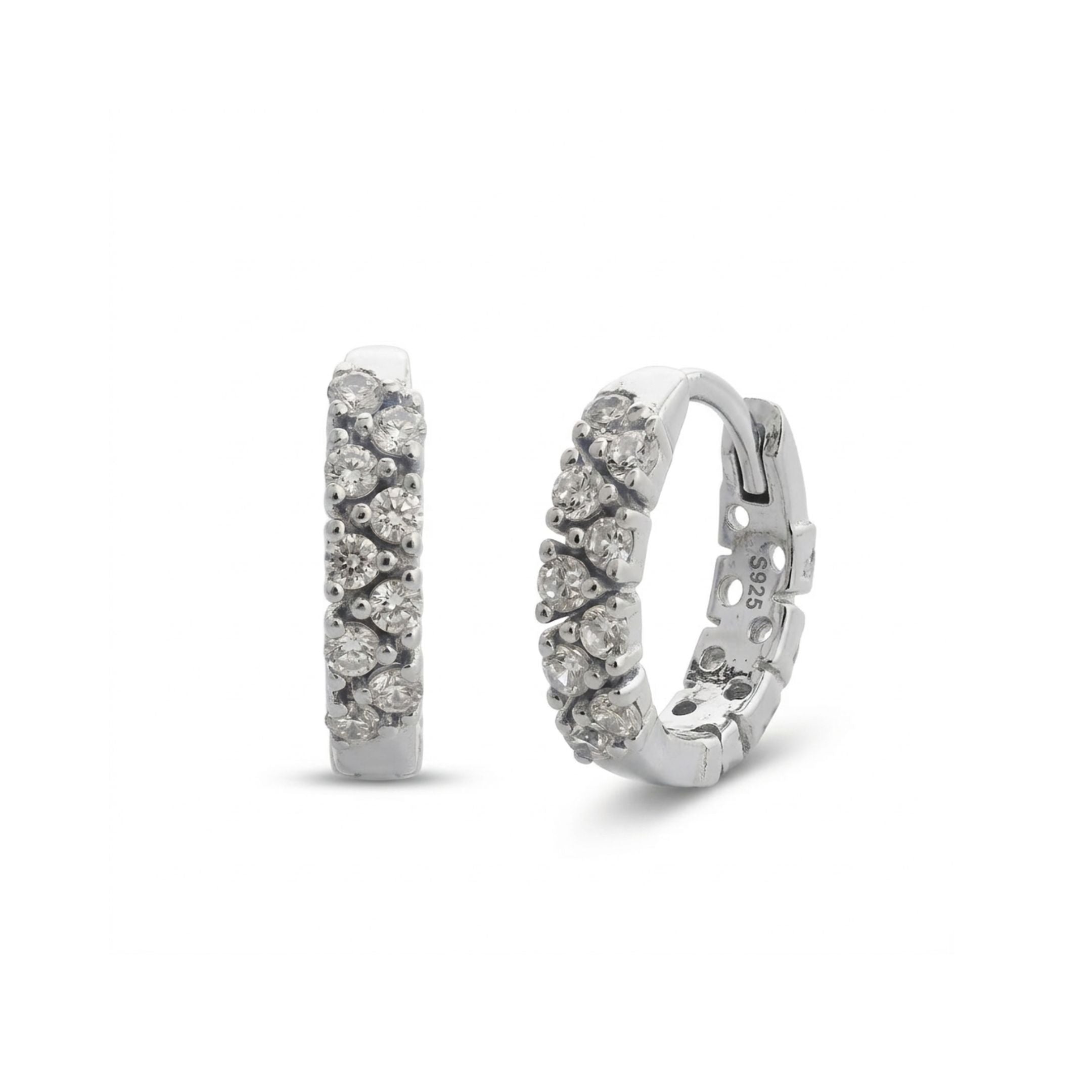 Classic Pavé Huggies