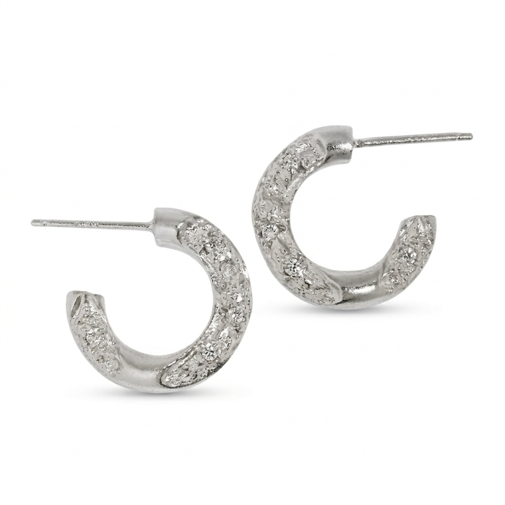 Textured Spark Hoops