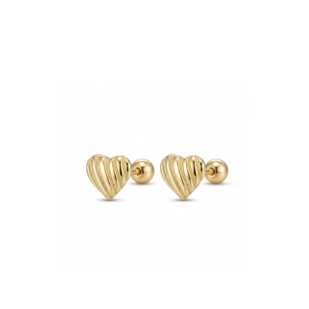 Ripple Heart Studs