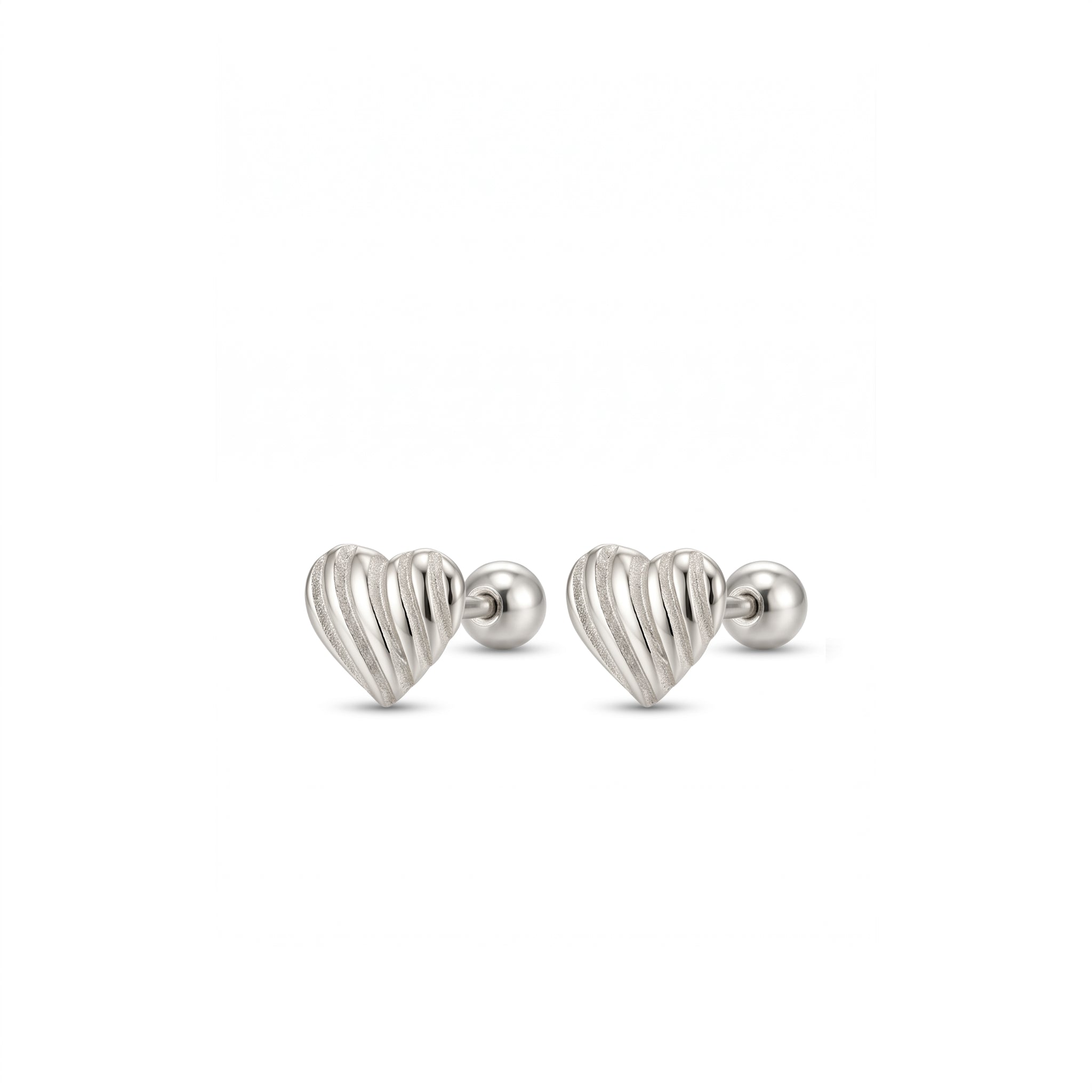 Ripple Heart Studs