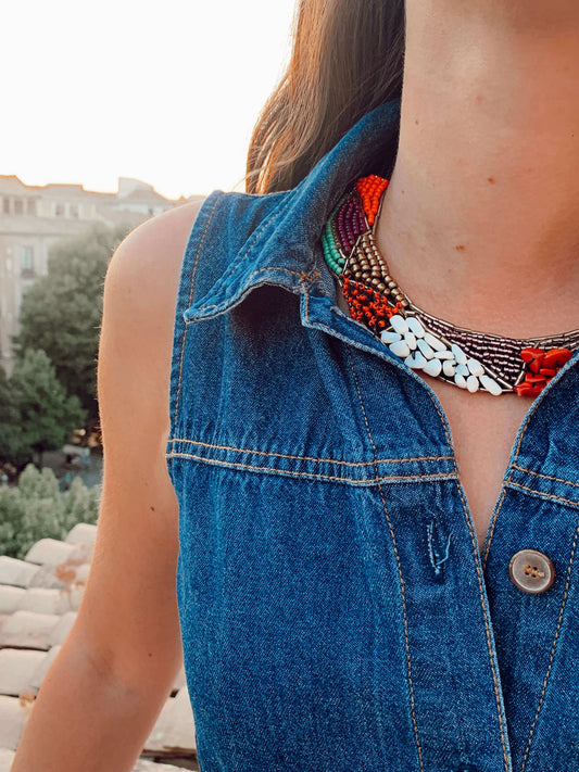 Handmade Bead Embroidery Fahriye Necklace By Seyyah