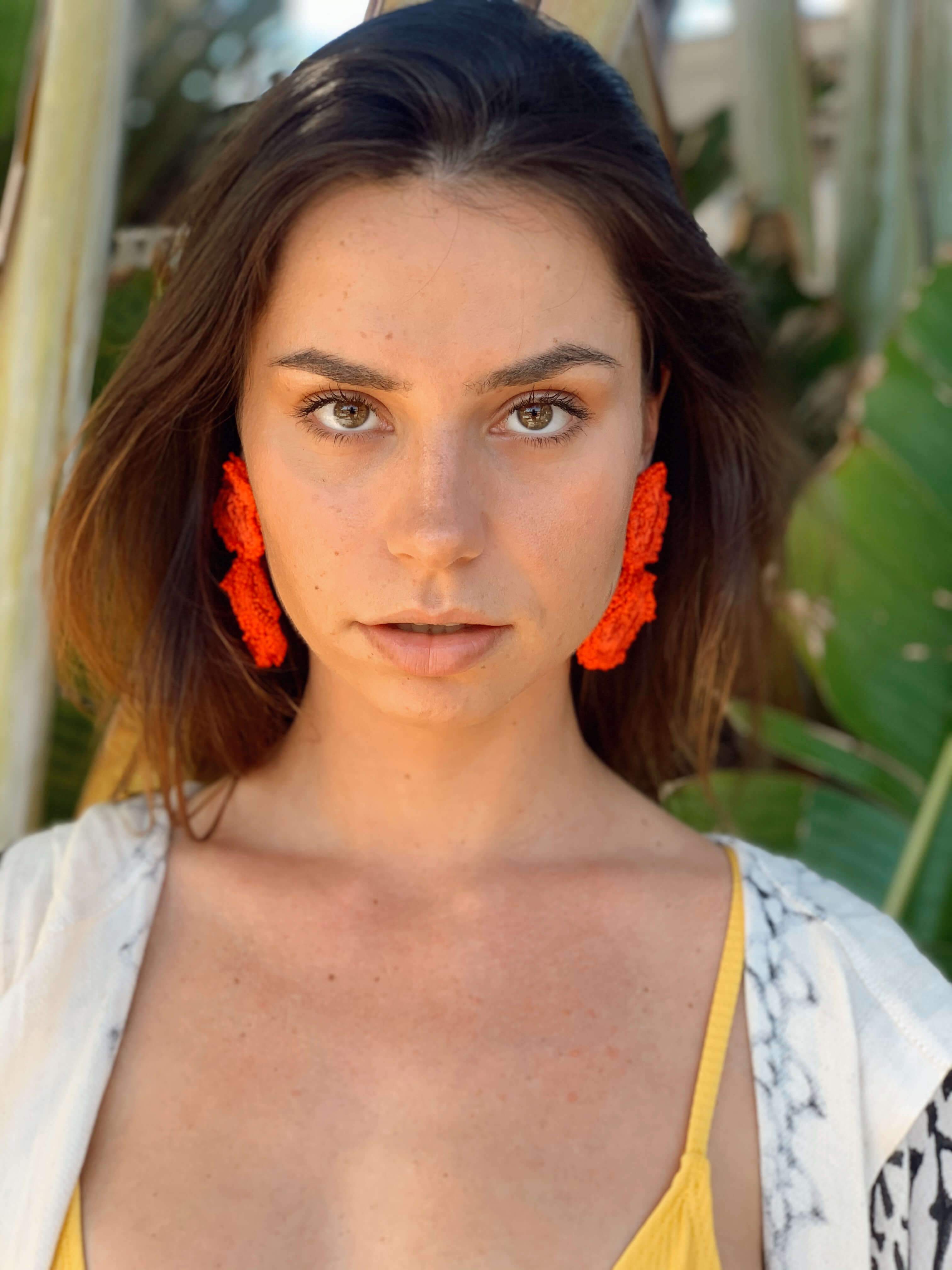 Bead Embroidery Rosie Statement Earrings by Seyyah