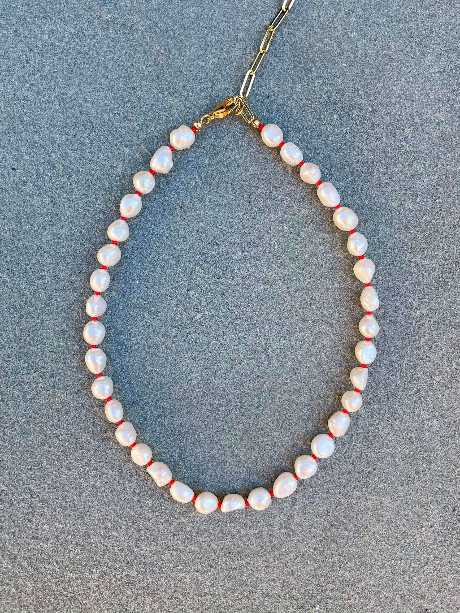Pearl and Seed Bead Necklace