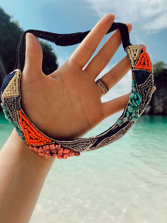 Bead Embroidery Handmade Makbule Necklace by Seyyah