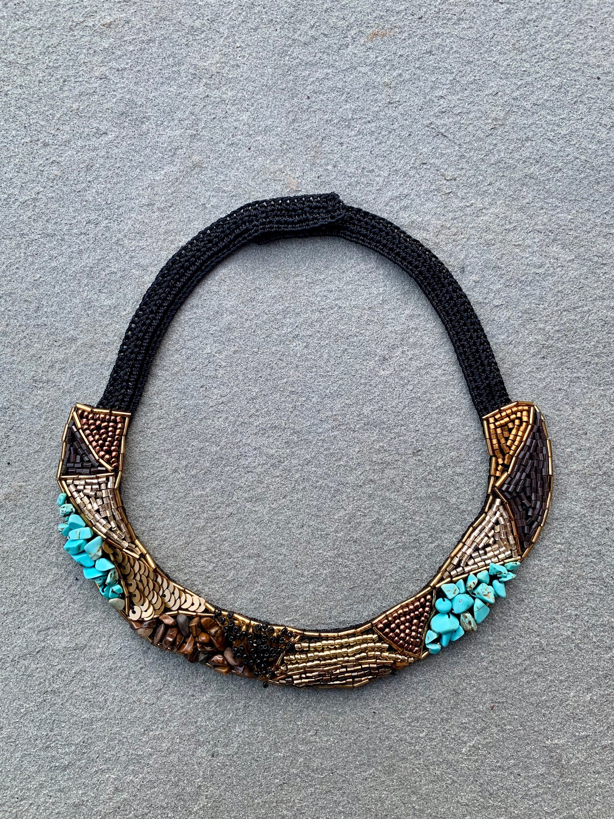 Bead Embroidery Ayla Necklace by Seyyah