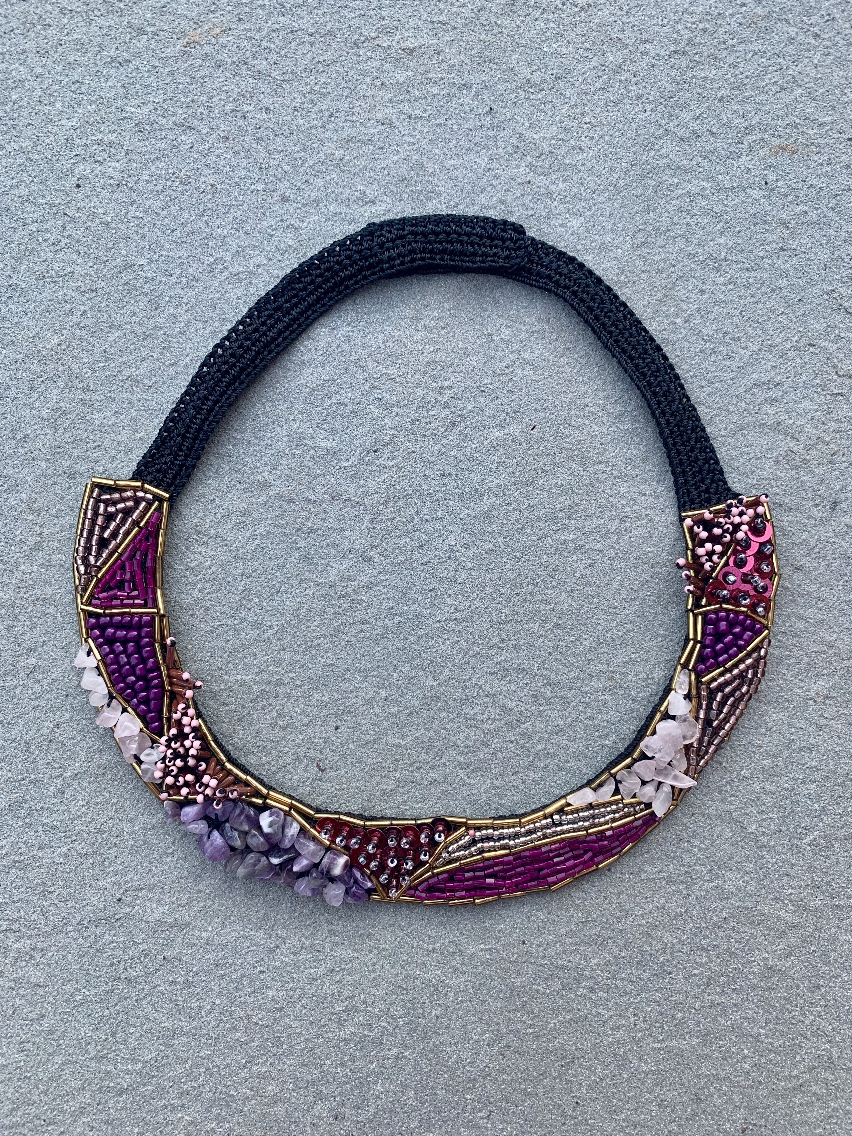 Bead Embroidery Bahar Necklace by Seyyah