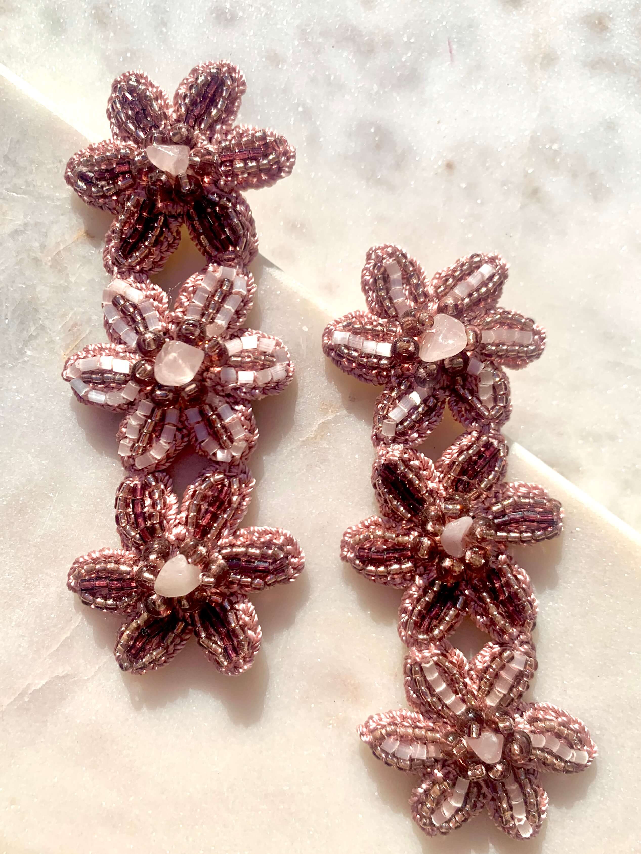 Bead Embroidery Duru Bracelet in Blush by Seyyah