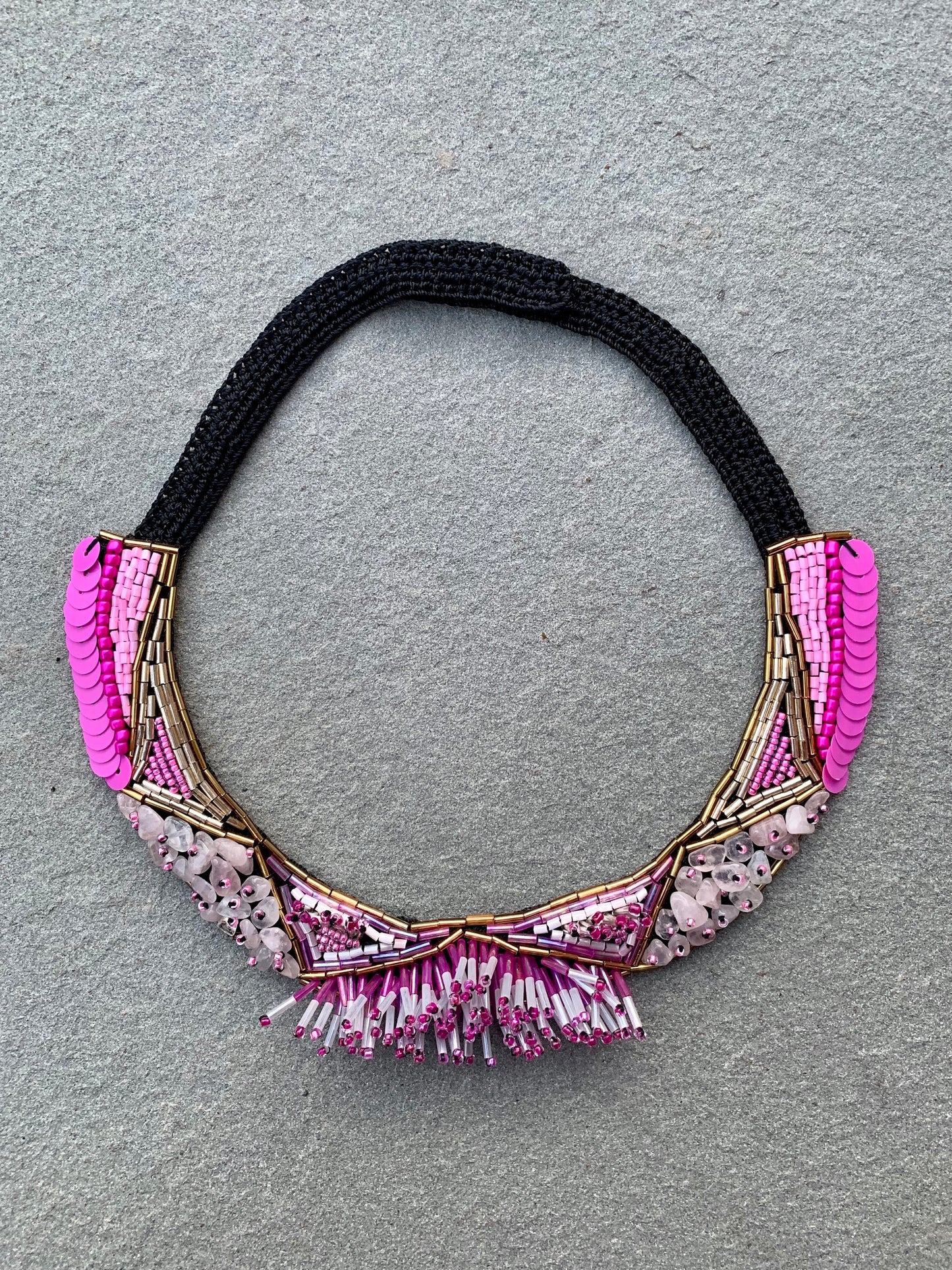 Bead Embroidery Handmade Cats of Istanbul Necklace by Seyyah