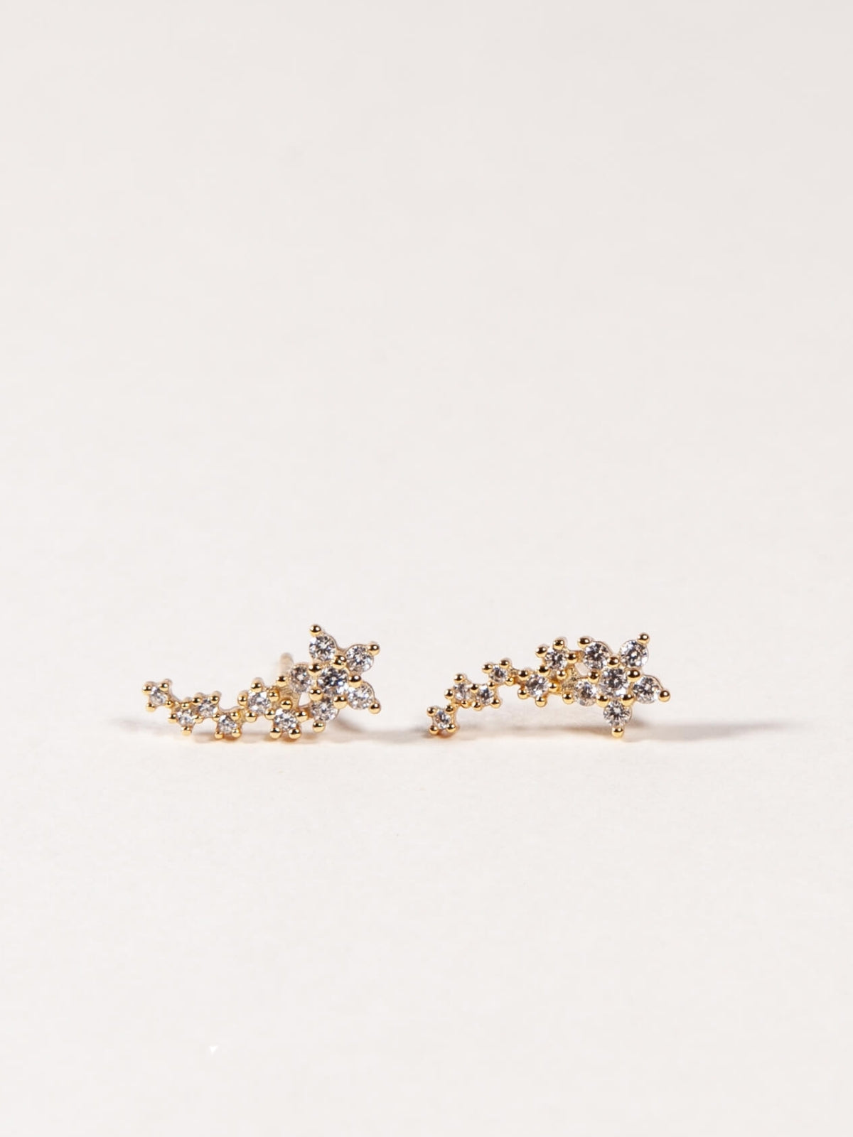 Flowers Studs Ear Climber