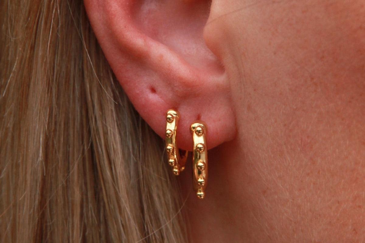 Chucky Beaded Hoops Large