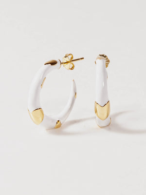 White Enamel Hoops