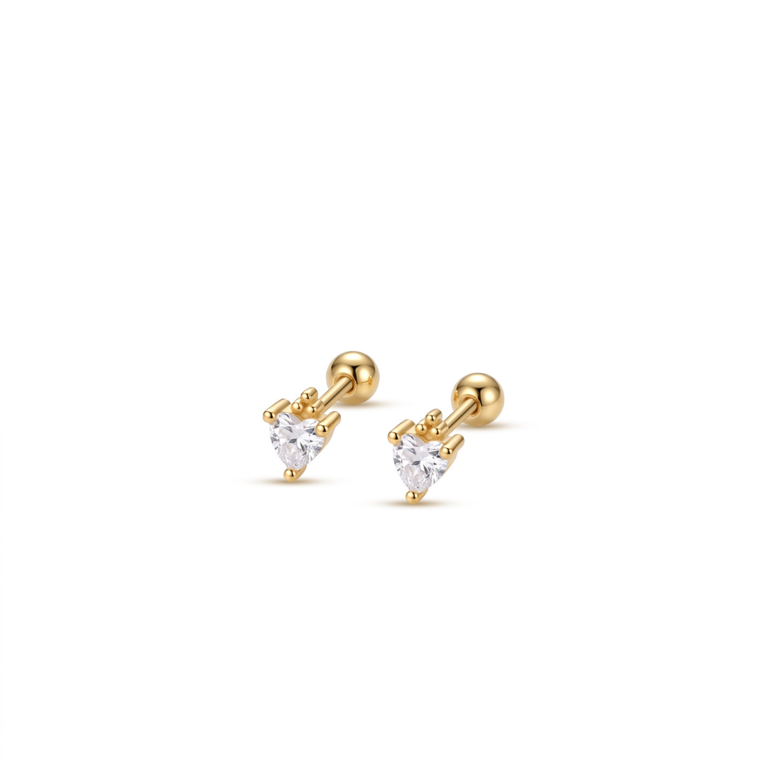 Amora Heart Studs