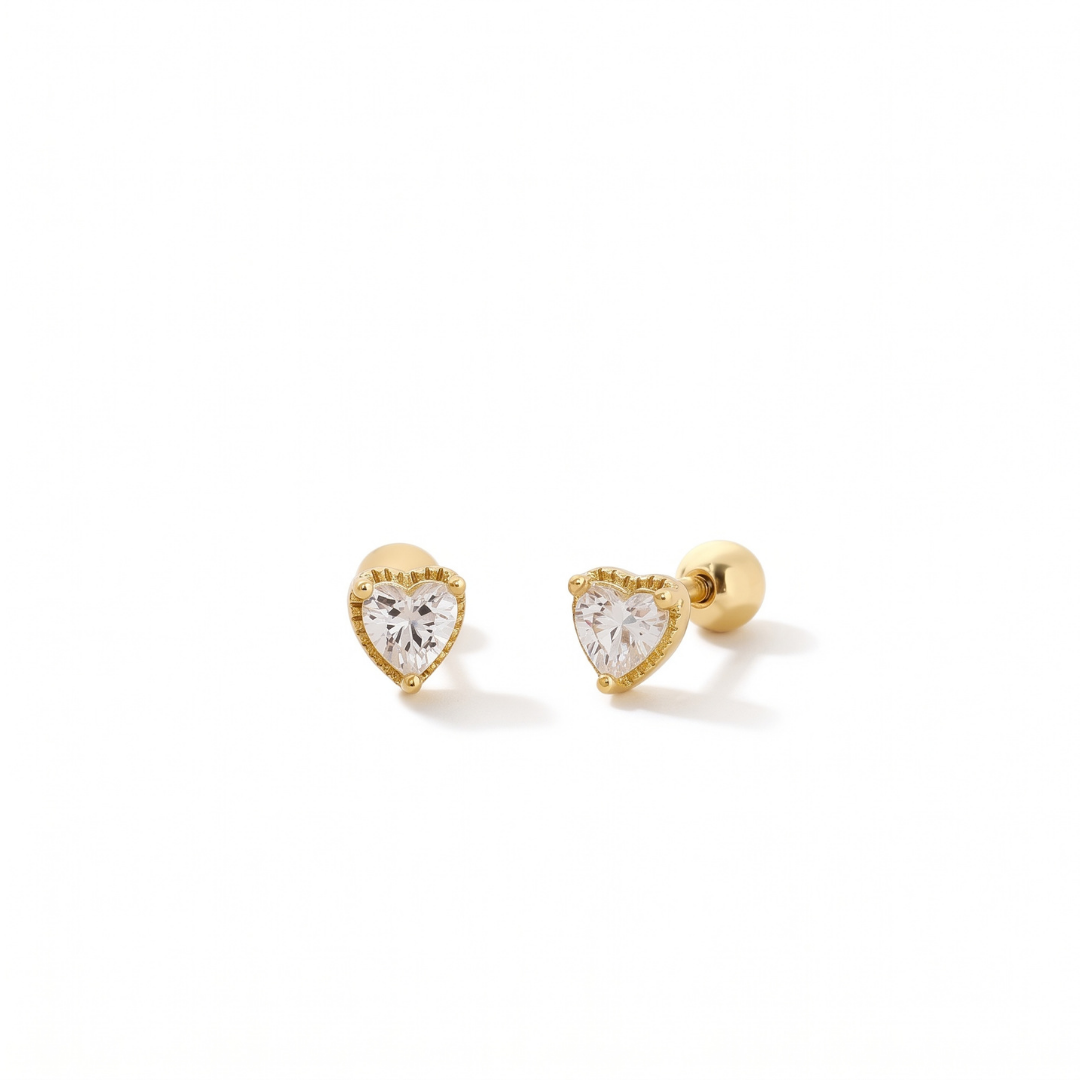 Deco Heart Studs