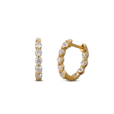 CZ Pavé Huggies