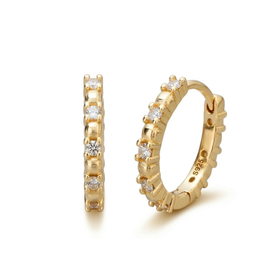 Oval CZ Pavé Huggies