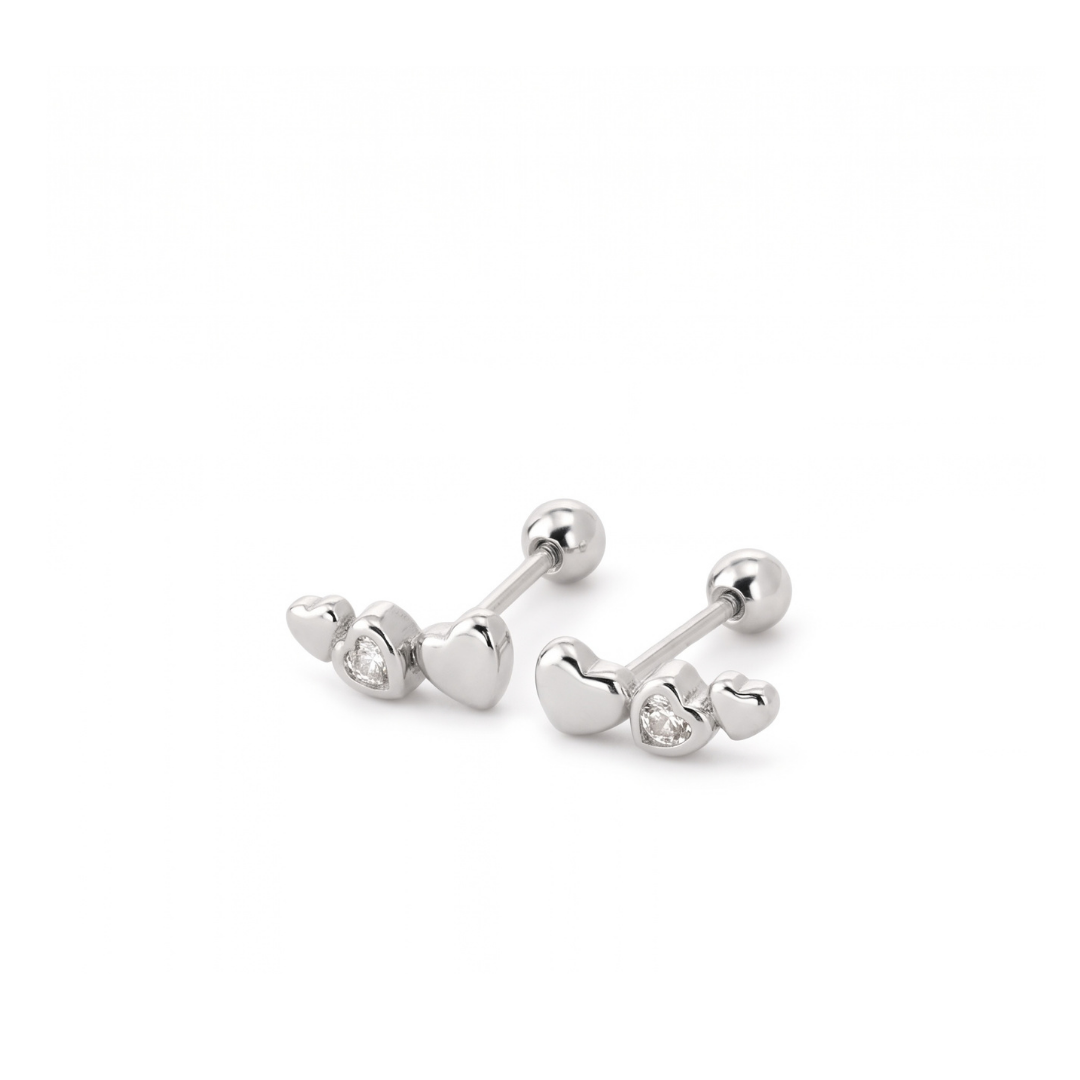 Love Notes Heart Studs