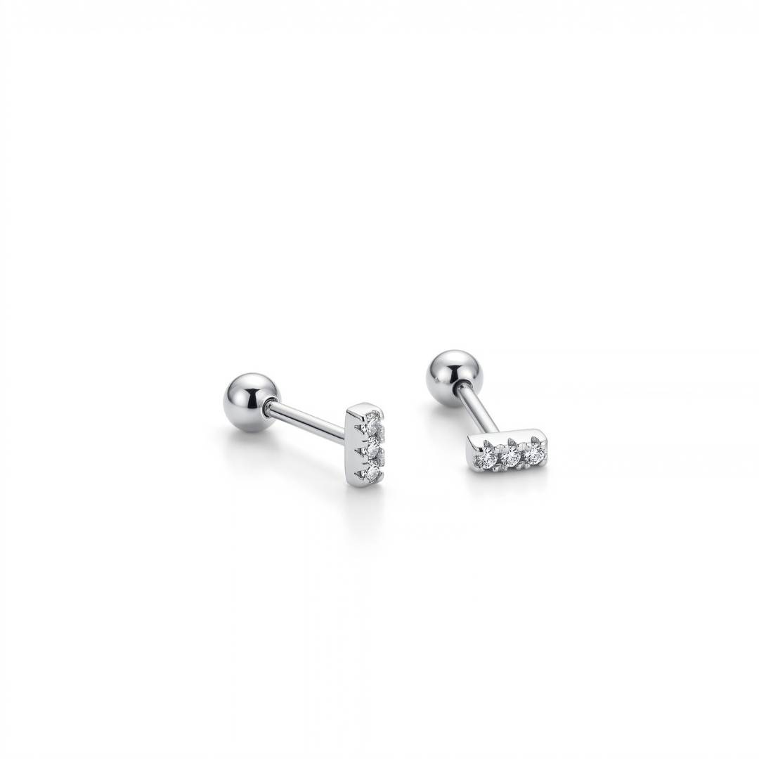 Mini Pave Bar Studs
