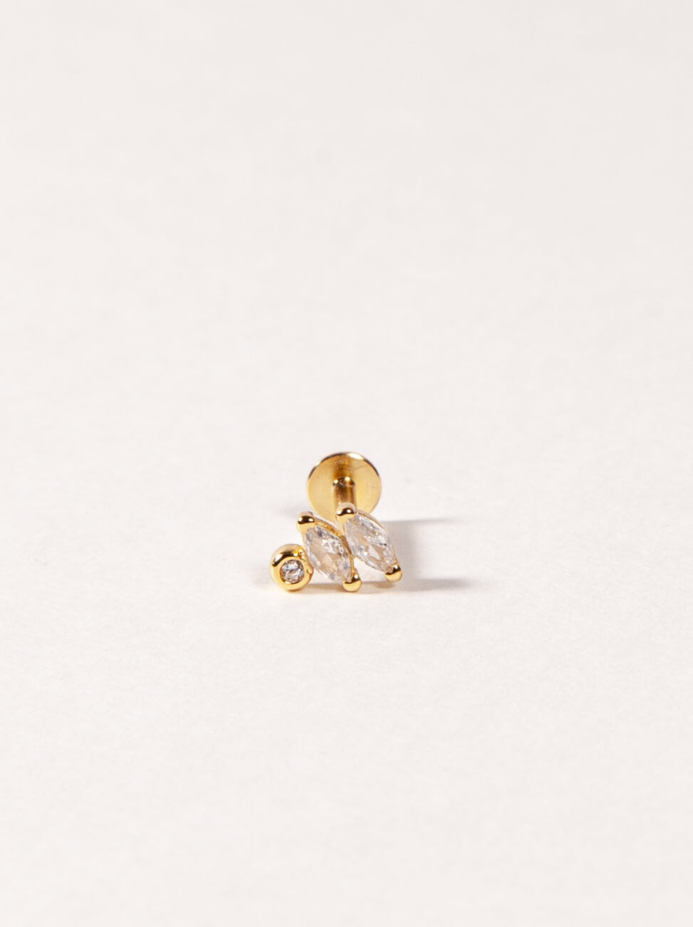 Double Marquise Flatback Stud