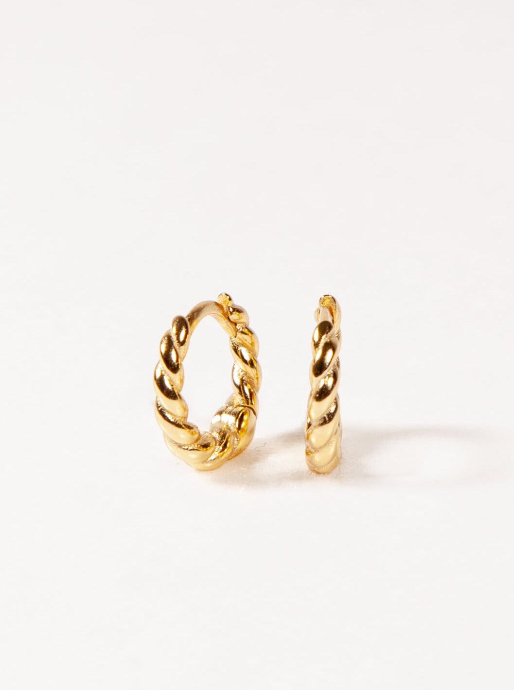 Twisted Huggies in 14K Gold Sterling Silver