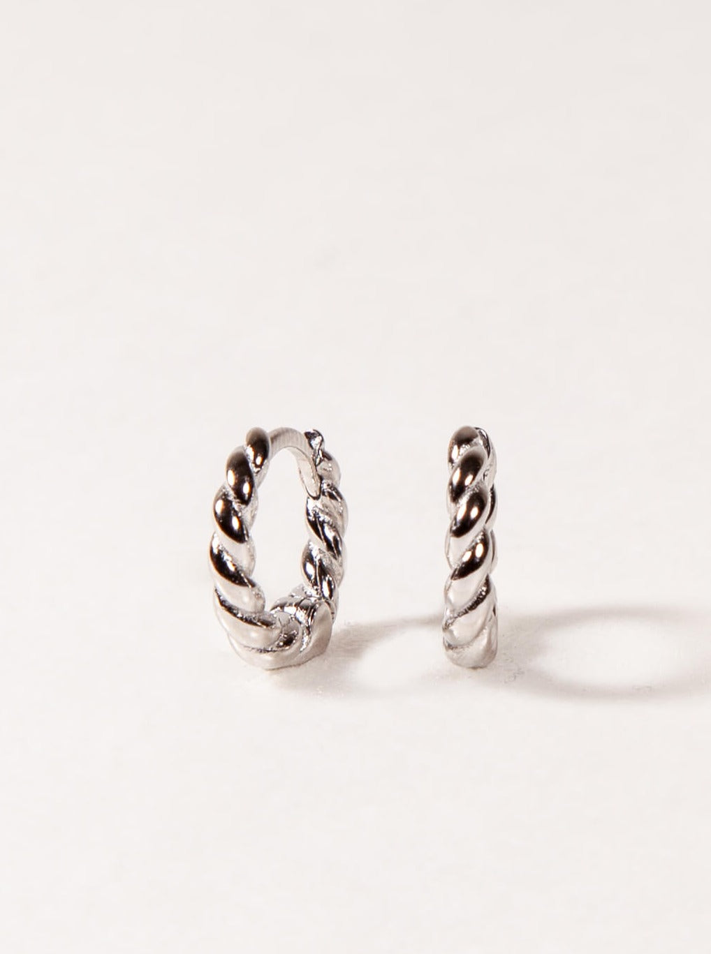 Twisted Huggies in Sterling Silver