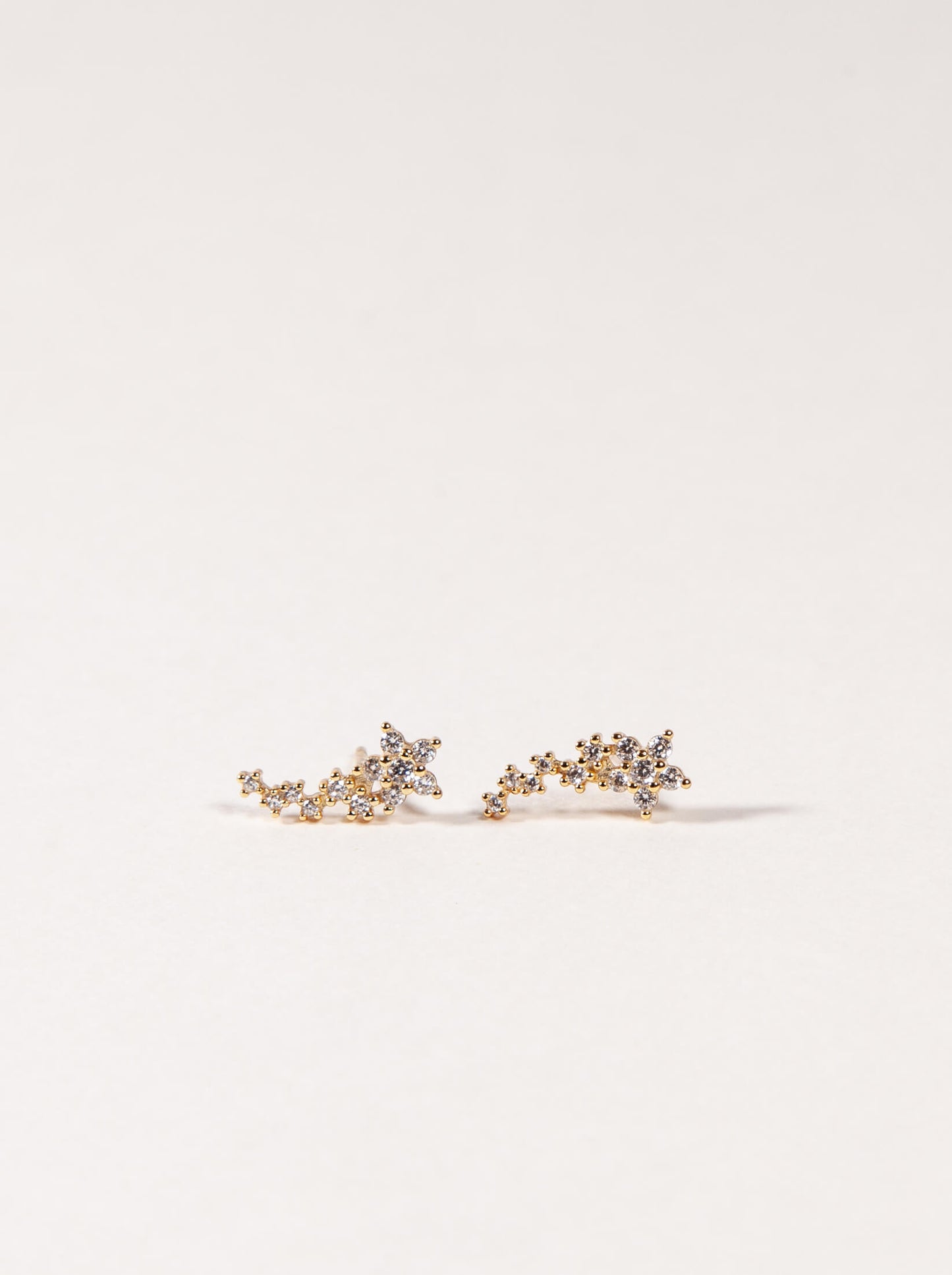 Flowers Studs Ear Climber