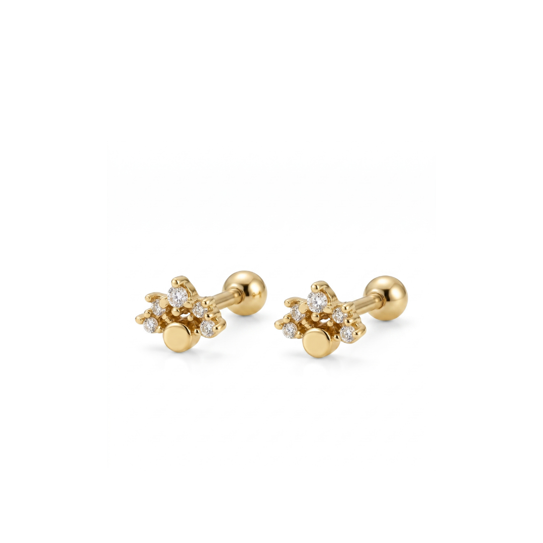 Starlit Crown Studs