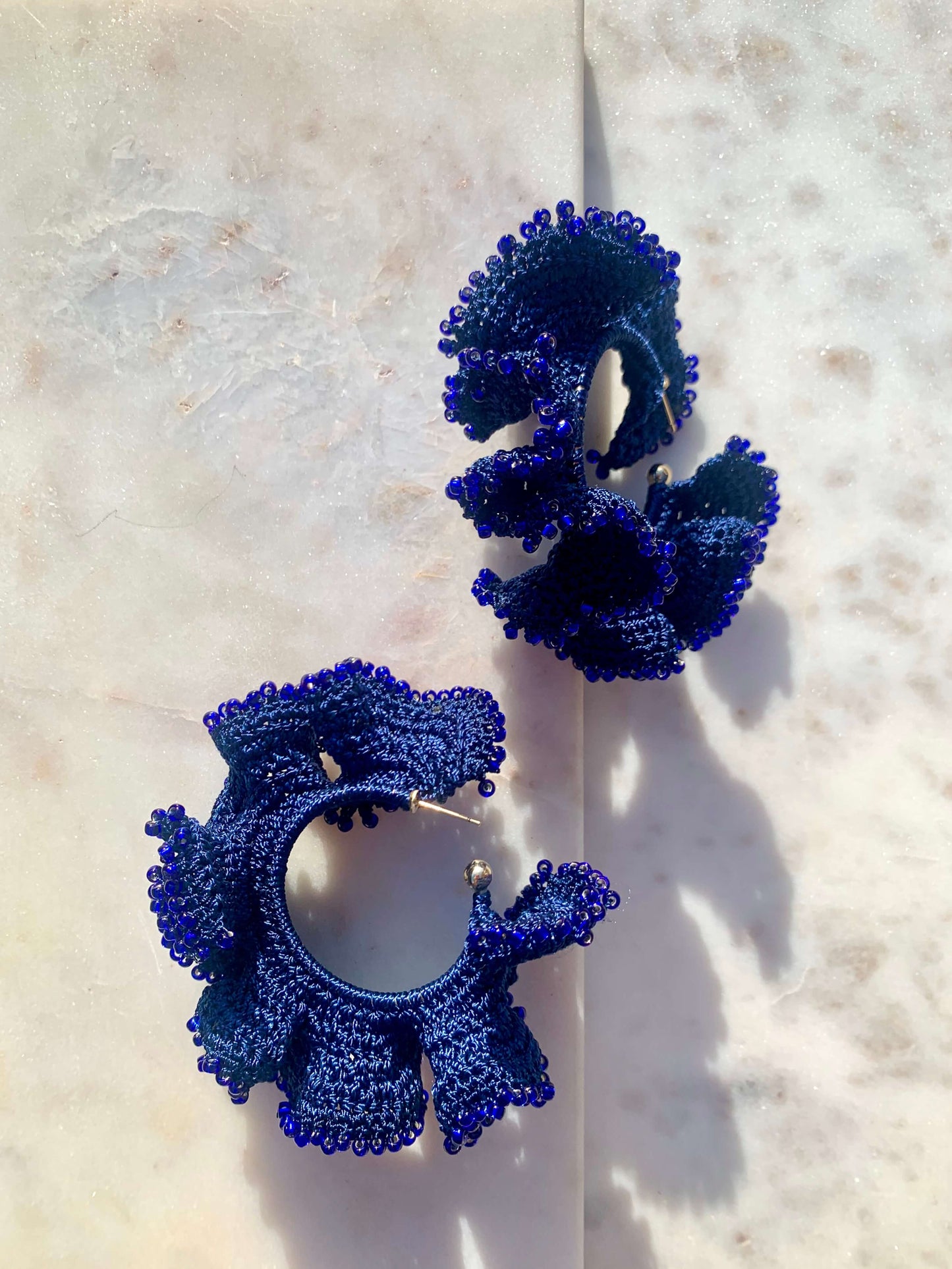Flamenco Earrings | Navy