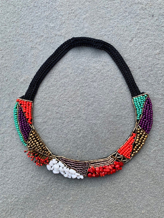 Handmade Bead Embroidery Fahriye Necklace By Seyyah