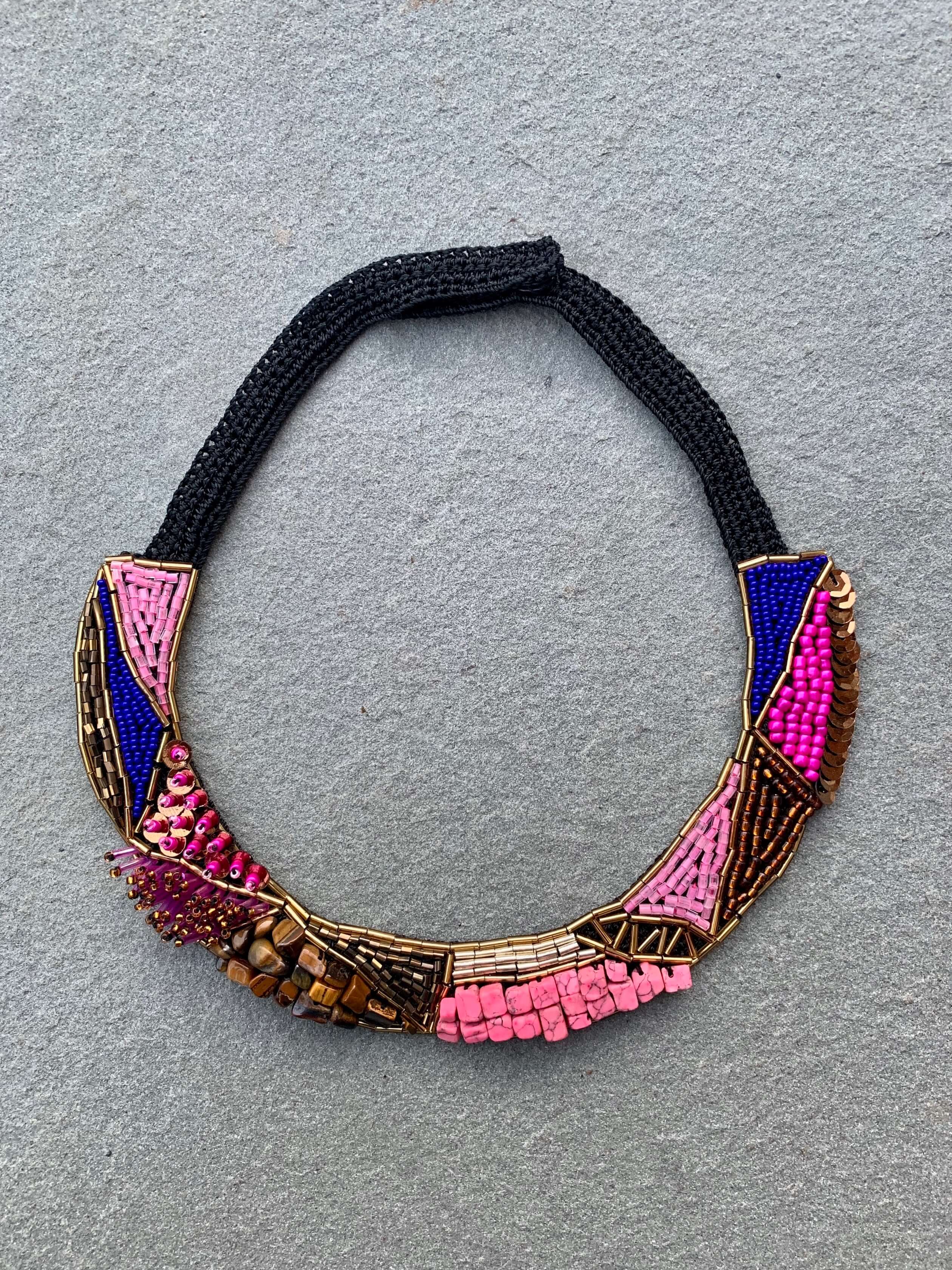 Bead Embroidery Leyla Necklace by Seyyah