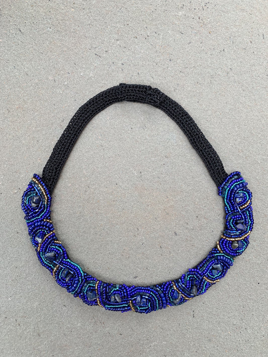  Bead Embroidery Van Gogh Necklace by Seyyah Inspired by "Starry Night"